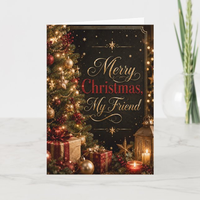 Carte Joyeux Noël Ami (Devant)