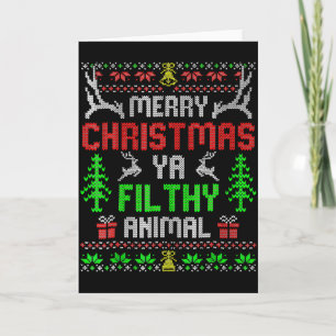 Carte Joyeux Noël Animal Immonde Ya Xmas Famille Pyjama