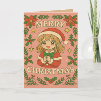 Carte Joyeux Noël Anime thème