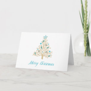 Carte Joyeux Noël Arbre de Noël Coquillage