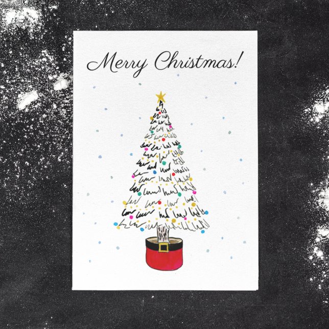 Carte Joyeux Noël Arbre de Noël Moderne (Créateur téléchargé)