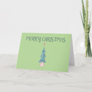 Carte Joyeux Noël Arbre de Noël vintage des années 1950