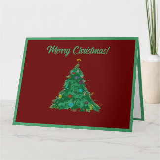 Carte Joyeux Noël Art Moderne Cute Petit Arbre