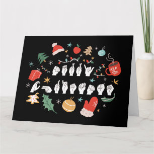 Carte Joyeux Noël - ASL American Sign Language III