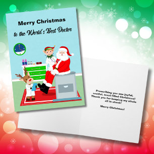 Carte Joyeux Noël au meilleur médecin du monde