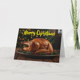 Carte Joyeux Noël aux carnivores.