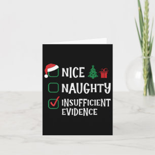 Carte Joyeux Noël aux femmes gentilles vilaines preuves 