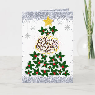 Carte Joyeux Noël avec sapin de Noël