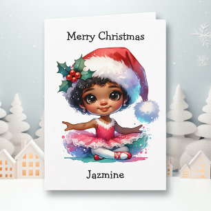 Carte Joyeux Noël Ballerina Coloring Page Girl's