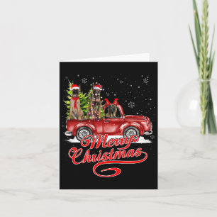 Carte Joyeux Noël Belge Malinois Père Noël Reindeer Re