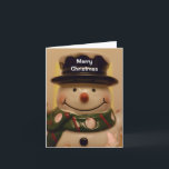 Carte Joyeux Noël - Bonhomme de neige<br><div class="desc">Joyeux Noël - intérieur vierge pour votre personnalisation ou messages manuscrits</div>