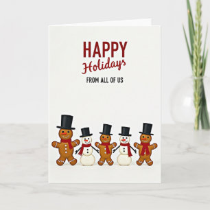 Carte Joyeux Noël Bonhommes en Pain d'Épice
