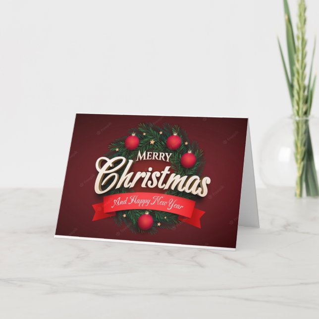 CARTE "JOYEUX NOËL/BOURRE BONNE ANNÉE" (Devant)