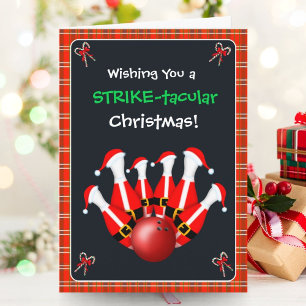 Carte Joyeux Noël Bowling 