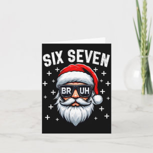 Carte Joyeux Noël Bruh Santa Face 67 Mème Drôle de Dire