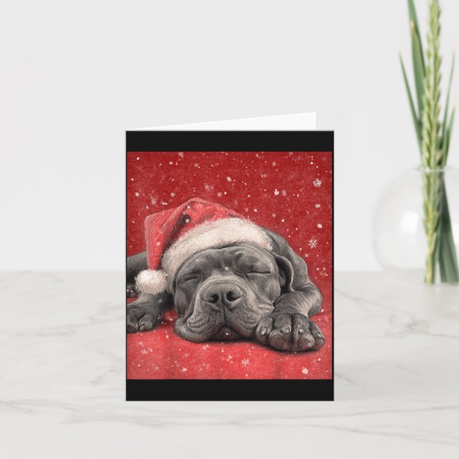 Carte Joyeux Noël Cane Corso  (Devant)