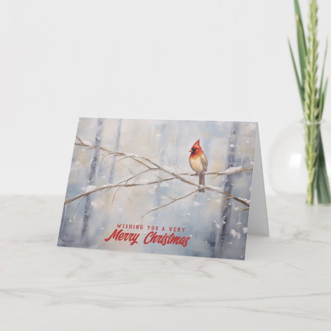 Carte Joyeux Noël Cardinal Christmas Card (Devant)