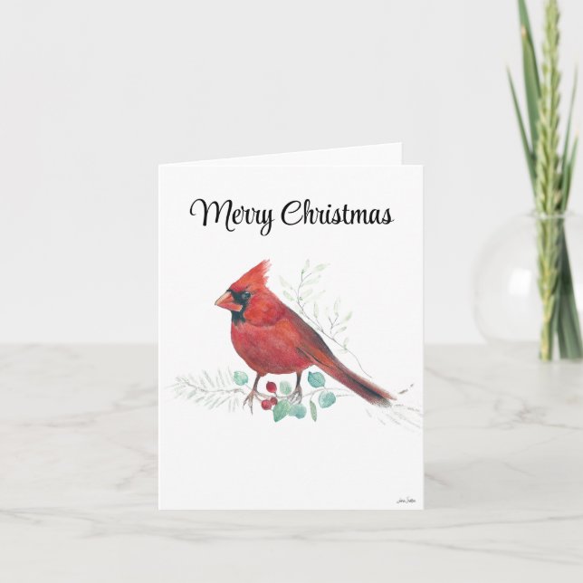 Carte Joyeux Noël Cardinal Holiday Card (Devant)
