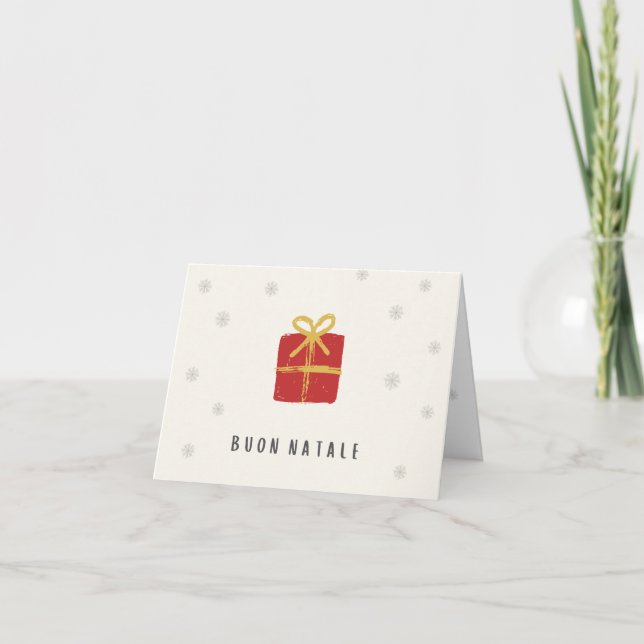 Carte Joyeux Noël (carte de Noël) Noël italien (Devant)