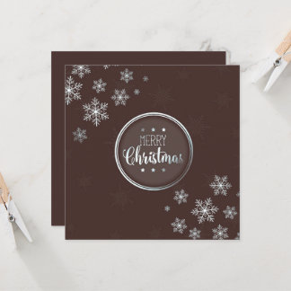 Carte Joyeux Noël Cercle Flocons de Neige