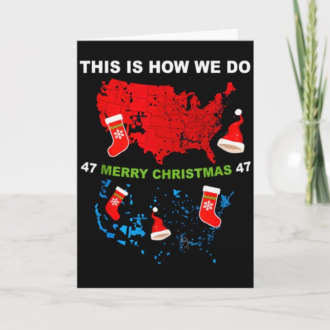 Carte Joyeux Noël C'est Comme Ça Nous Faisons Trump Gagn (Devant)