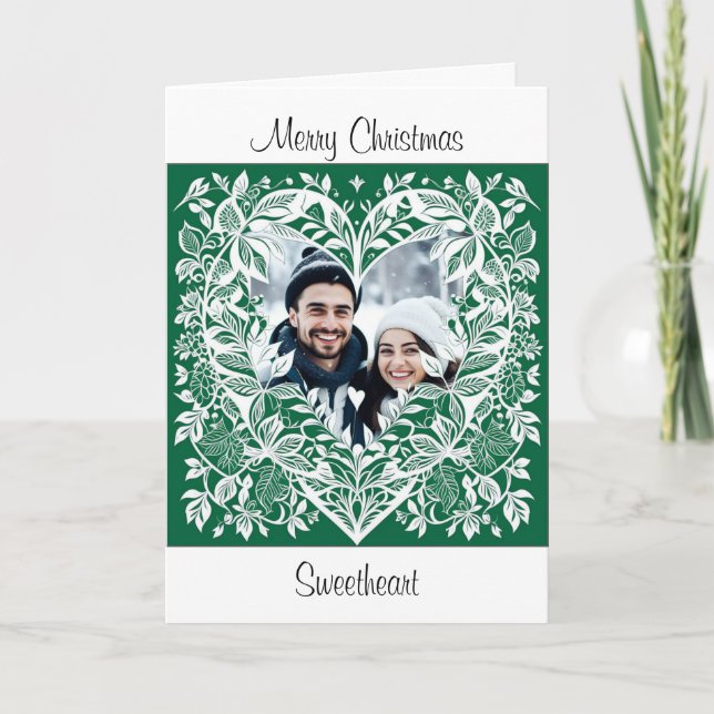 Carte Joyeux Noël chérie | Photo de Noël (Devant)