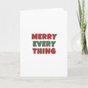 Carte Joyeux Noël Classique Unique Minimaliste Simple