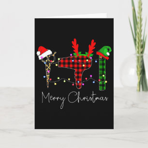 Carte Joyeux Noël Coiffeur Drôle Outil Coiffeuse