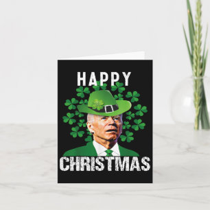 Carte Joyeux Noël Confus Drôle Joe Biden St Patric