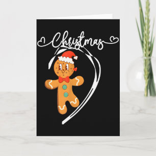 Carte Joyeux Noël Couple Pain d'épice Pyjama de Noël