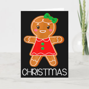 Carte Joyeux Noël Couple Pain d'Épice Pyjama de Noël