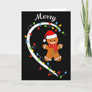 Carte Joyeux Noël Couple Pain d'épice Pyjama de Noël