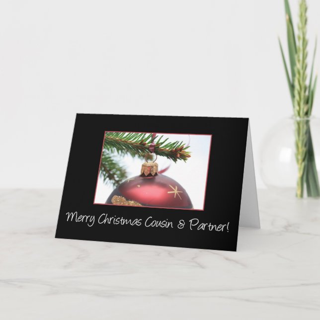 Carte Joyeux Noël Cousin et Partenaire (Devant)