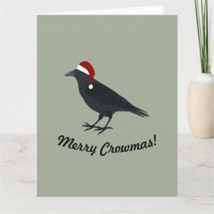Carte Joyeux Noël Crowmas Noël Croque Fête