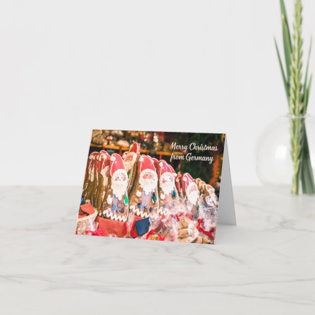 Carte Joyeux Noël d'Allemagne - Cookies allemands (Devant)