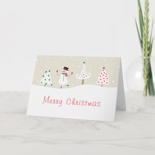 Carte Joyeux Noël Dancing Snowman (Devant)