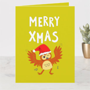 Carte Joyeux Noël Danseuse Chouette