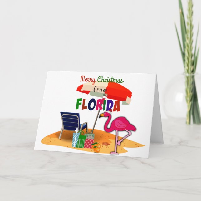 Carte Joyeux Noël de Floride (Devant)