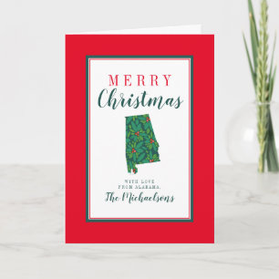 Carte Joyeux Noël de l'Alabama