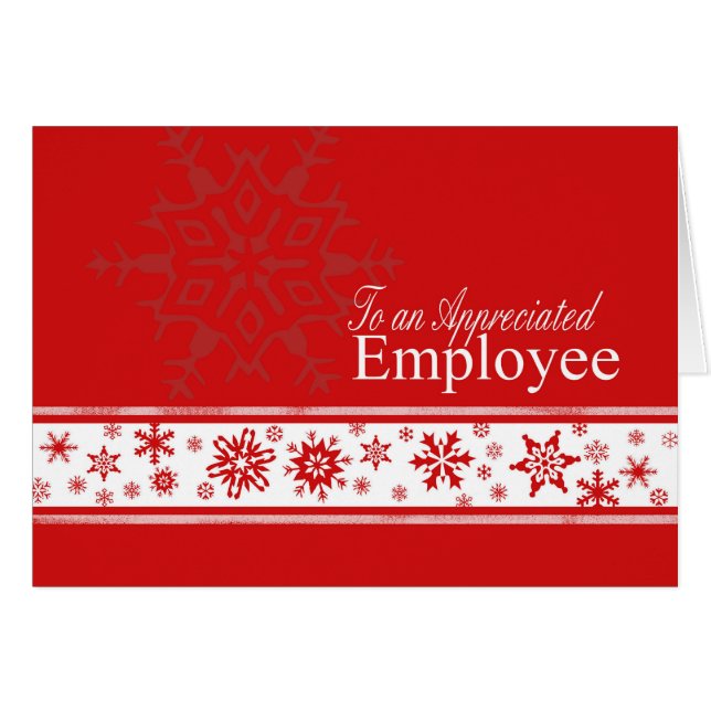 Carte Joyeux Noël de l'employé (Devant horizontal)