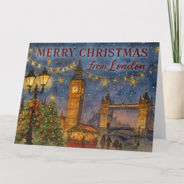 Carte Joyeux Noël de Londres (Devant)