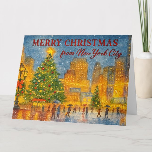 Carte Joyeux Noël de New York City (Devant)