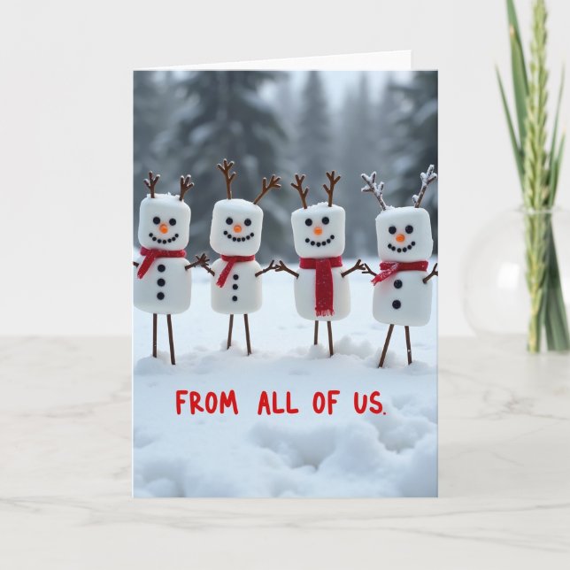 Carte Joyeux Noël de notre part à tous (Devant)