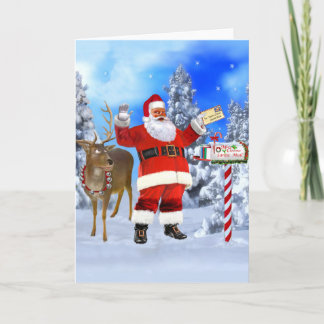 CARTE JOYEUX NOËL DE PÈRE NOËL