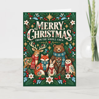 Carte Joyeux Noël de toute l'équipe Woodland Folk