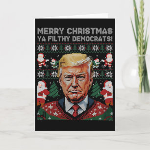 Carte Joyeux Noël Démocrates Sale Ya Drôle de Noël