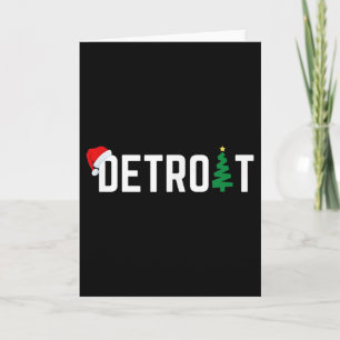 Carte Joyeux Noël Détroit Joyeuses Fêtes Michigan Sa