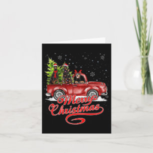 Carte Joyeux Noël Doberman Chiens Lover Père Noël Reinde