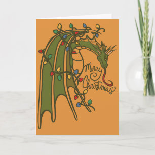 Carte Joyeux Noël Dragon Geek Vacances