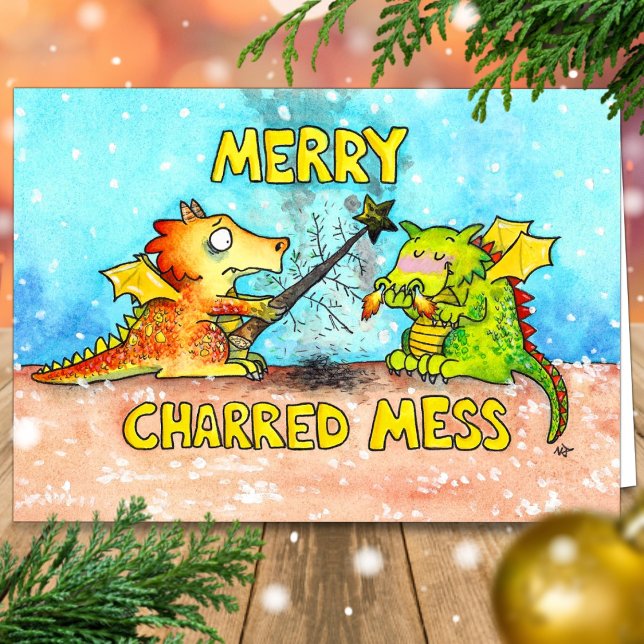Carte Joyeux Noël Dragon par Nicole Janes (Créateur téléchargé)